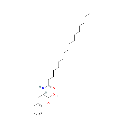 N-Octadecanoyl-L-phenylalanine (CAS: 37571-95-2) - Chemical Structure and Molecular Formula 
