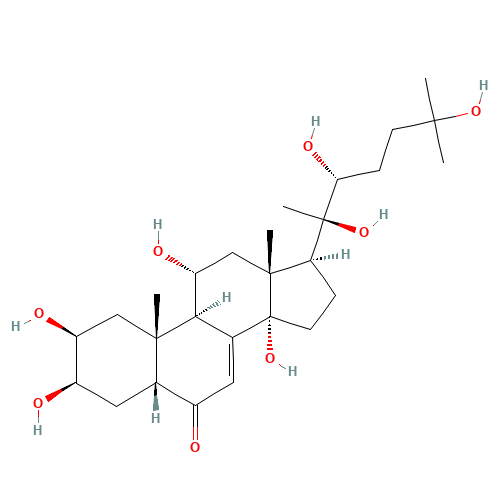Turkesterone (CAS: 41451-87-0) - Chemical Structure and Molecular Formula 