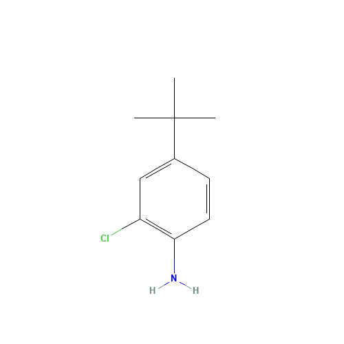 4-(Tert-Butyl)-2-Chloroaniline (CAS: 42265-67-8) - Chemical Structure and Molecular Formula 
