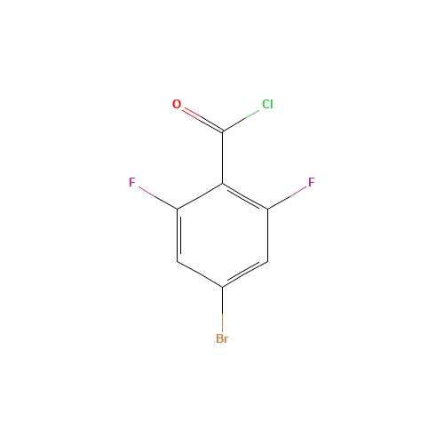 4-bromo-2,6-difluorobenzoyl chloride (CAS: 497181-19-8) - Chemical Structure and Molecular Formula 