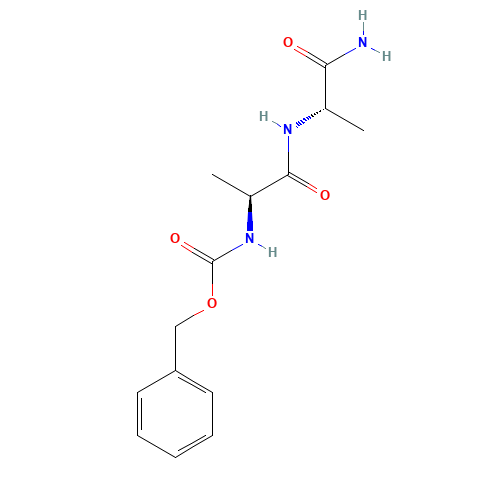 Benzyl ((S)-1-(((S)-1-amino-1-oxopropan-2-yl)amino)-1-oxopropan-2-yl)carbamate (CAS: 50444-54-7) - Chemical Structure and Molecular Formula 