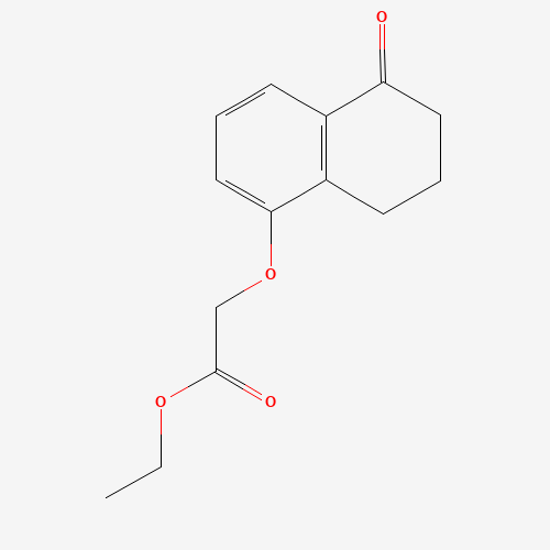 ethyl 2-[(5-oxo-5,6,7,8-tetrahydronaphthalen-1-yl)oxy]acetate (CAS: 51062-73-8) - Chemical Structure and Molecular Formula 