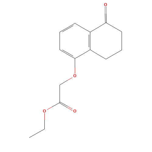 ethyl 2-[(5-oxo-5,6,7,8-tetrahydronaphthalen-1-yl)oxy]acetate (CAS: 51062-73-8) - Chemical Structure and Molecular Formula 