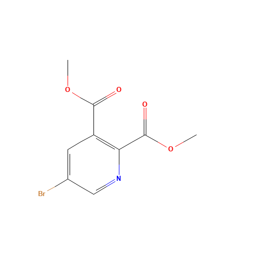 DIMETHYL 5-BROMOPYRIDINE-2,3-DICARBOXYLATE (CAS: 521980-82-5) - Chemical Structure and Molecular Formula 