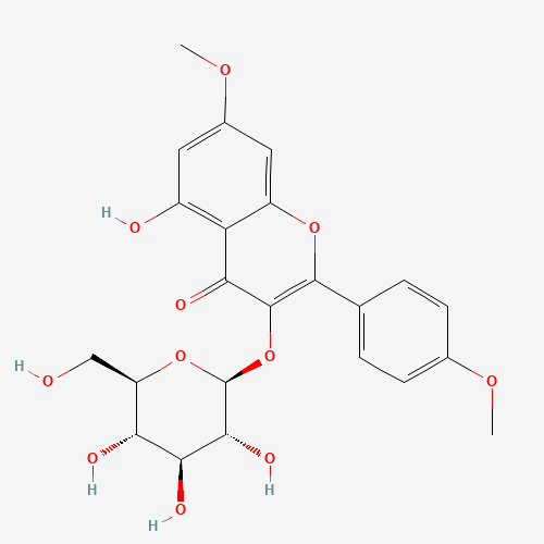 Kaempferol-4',7-dimethyl ether 3-monoglucoside (CAS: 52208-77-2) - Chemical Structure and Molecular Formula 