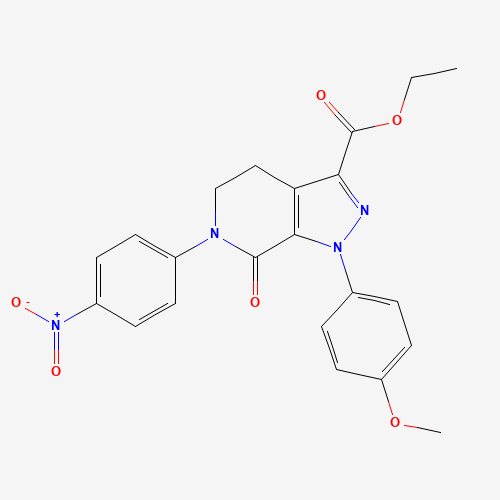 Ethyl 1-(4-methoxyphenyl)-6-(4-nitrophenyl)-7-oxo-4,5,6,7-tetrahydro-1H-pyrazolo[3,4-c]pyridine-3-carboxylate (CAS: 536759-91-8) - Related Chemical Product