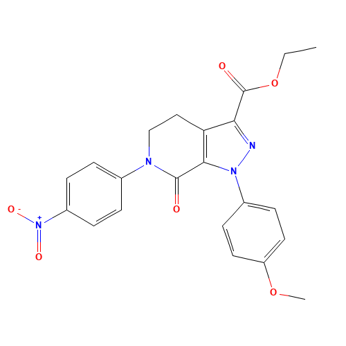 Ethyl 1-(4-methoxyphenyl)-6-(4-nitrophenyl)-7-oxo-4,5,6,7-tetrahydro-1H-pyrazolo[3,4-c]pyridine-3-carboxylate (CAS: 536759-91-8) - Related Chemical Product