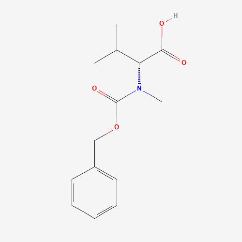 N-Cbz-N-methyl-D-valine chemical structure N-Cbz-N-methyl-D-valine (CAS: 53978-73-7) - Chemical Structure and Molecular Formula