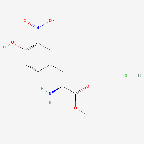 (S)-Methyl 2-amino-3-(4-hydroxy-3-nitrophenyl)propanoate hydrochloride (CAS: 54996-28-0) - Chemical Structure and Molecular Formula 