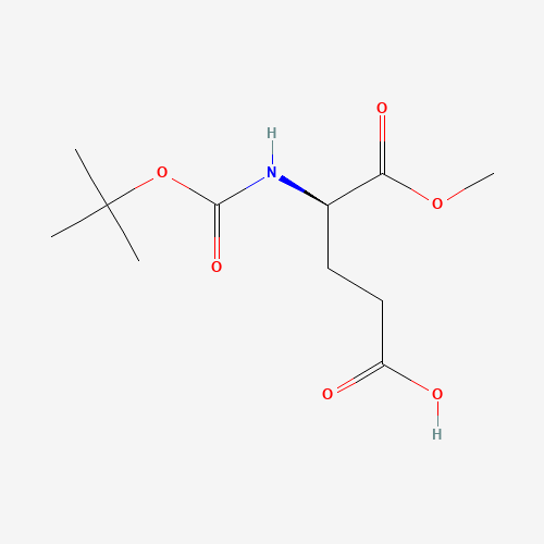 BOC-D-GLU-OME (CAS: 55227-00-4) - Chemical Structure and Molecular Formula 