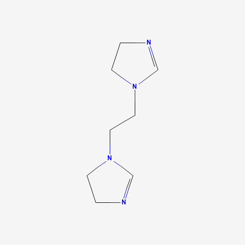 1H-Imidazole, 1,1'-(1,2-ethanediyl)bis[4,5-dihydro- (CAS: 55403-02-6) - Chemical Structure and Molecular Formula 