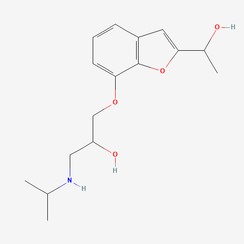 2-(Hydroxyethyl)-7-(2-hydroxy-3-isopropylaminopropoxy)benzofuran (CAS: 55636-92-5) - Chemical Structure and Molecular Formula 