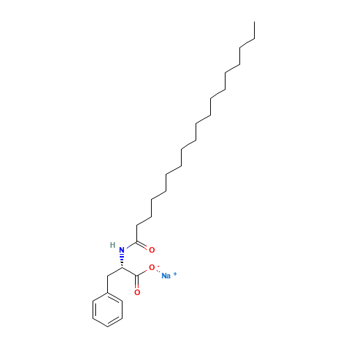 N-Octadecanoyl-L-phenylalanine sodiuM salt (CAS: 58725-35-2) - Chemical Structure and Molecular Formula 