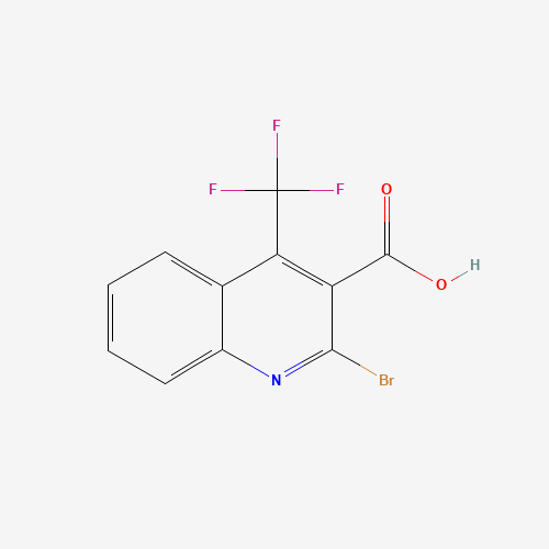 2-bromo-4-(trifluoromethyl)quinoline-3-carboxylic Acid (CAS: 590372-20-6) - Chemical Structure and Molecular Formula 