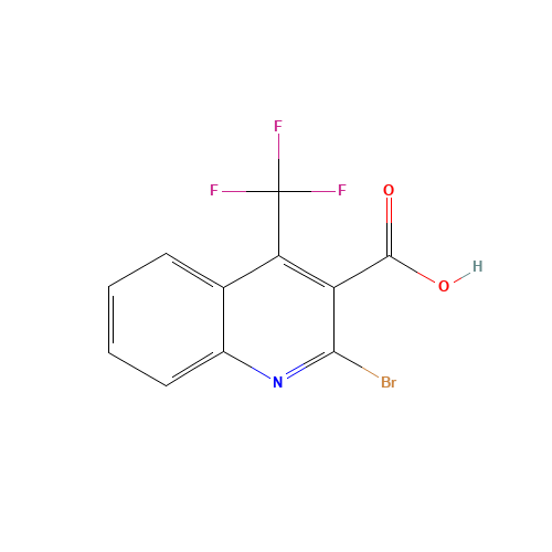 2-bromo-4-(trifluoromethyl)quinoline-3-carboxylic Acid (CAS: 590372-20-6) - Chemical Structure and Molecular Formula 