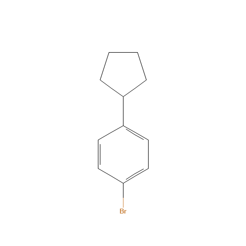 1-Bromo-4-cyclopentylbenzene (CAS: 59734-91-7) - Chemical Structure and Molecular Formula 