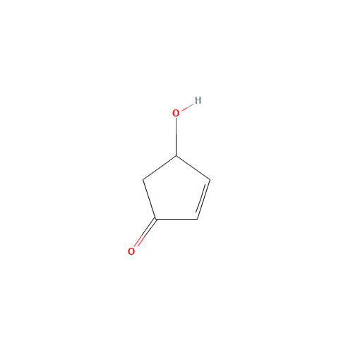 4-Hydroxy-2-cyclopentenone (CAS: 61305-27-9) - Chemical Structure and Molecular Formula 