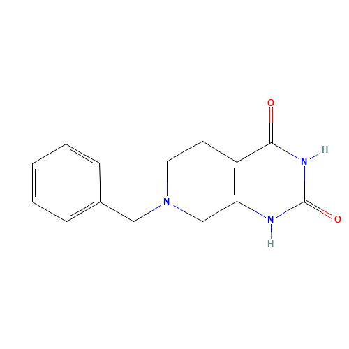 7-Benzyl-5,6,7,8-tetrahydropyrido[3,4-d]pyrimidine-2,4(1H,3H)-dione (CAS: 62459-02-3) - Chemical Structure and Molecular Formula 