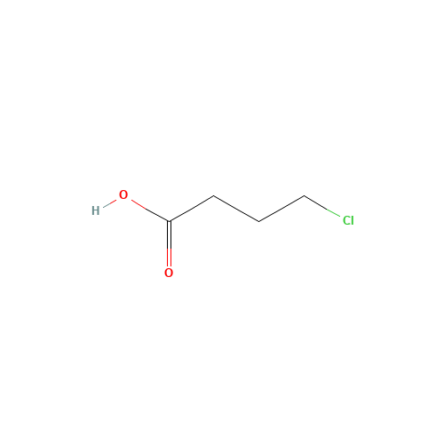 4-CHLOROBUTYRIC ACID (CAS: 627-00-9) - Chemical Structure and Molecular Formula 