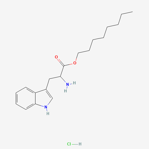 Octyl 2-amino-3-(1H-indol-3-yl)propanoate hydrochloride (CAS: 6278-90-6) - Chemical Structure and Molecular Formula 