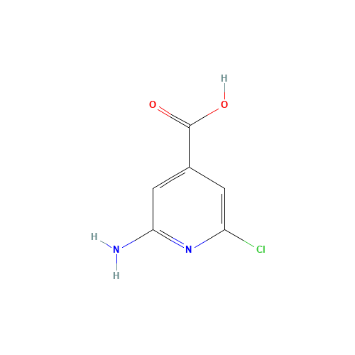 2-Amino-6-chloropyridine-4-carboxylic acid (CAS: 6313-55-9) - Chemical Structure and Molecular Formula 