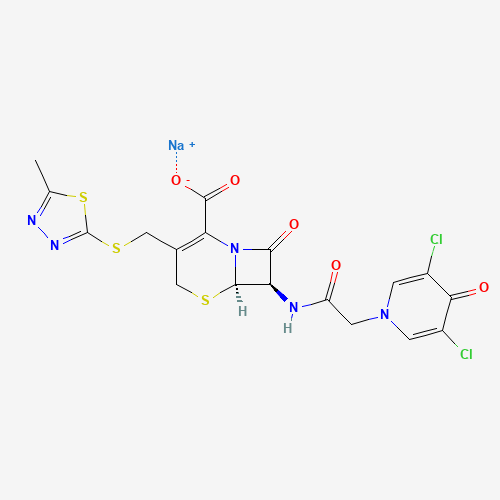 Cefazedone sodium salt (CAS: 63521-15-3) - Chemical Structure and Molecular Formula 