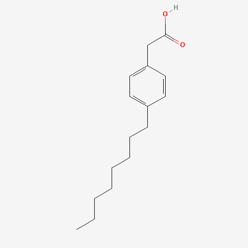 2-(4-Octylphenyl)acetic acid (CAS: 64570-28-1) - Chemical Structure and Molecular Formula 