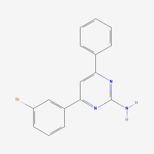 4-(3-bromophenyl)-6-phenylpyrimidin-2-amine (CAS: 67005-21-4) - Chemical Structure and Molecular Formula 