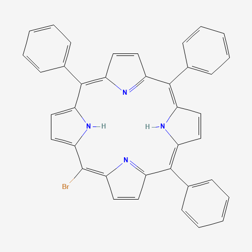 5-MONOBROMO-10,15,20-TRIPHENYLPORPHIN (CAS: 67066-09-5) - Chemical Structure and Molecular Formula 