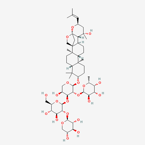 (3beta,16beta,23R)-16,23:16,30-Diepoxy-20-hydroxydammar-24-en-3-yl O-6-deoxy-alpha-D-galactopyranosyl-(1-2)-O-[O-beta-D-xylopyranosyl-(1-2)-beta-D-glucopyranosyl-(1-3)]-alpha-L-arabinopyranoside (CAS: 68144-21-8) - Related Chemical Product
