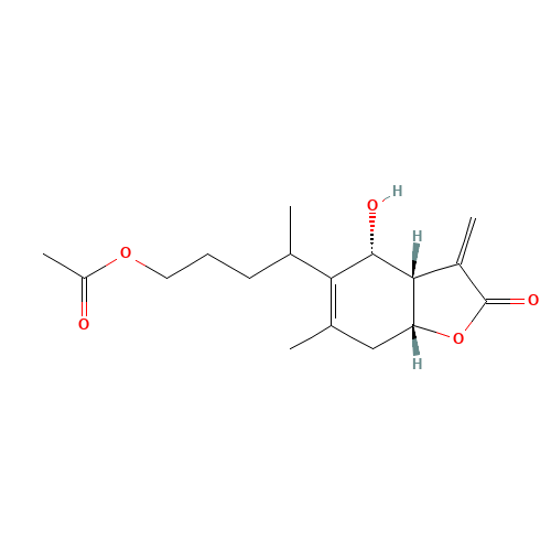 1-O-acetyl Britannilactone (CAS: 681457-46-5) - Chemical Structure and Molecular Formula 