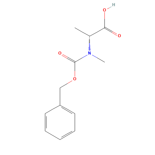 Z-D-MEALA-OH (CAS: 68223-03-0) - Chemical Structure and Molecular Formula 