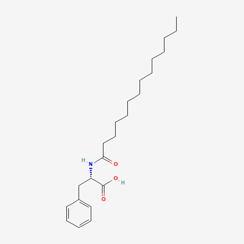 (2S)-3-phenyl-2-(tetradecanoylamino)propanoic acid (CAS: 68792-49-4) - Chemical Structure and Molecular Formula 