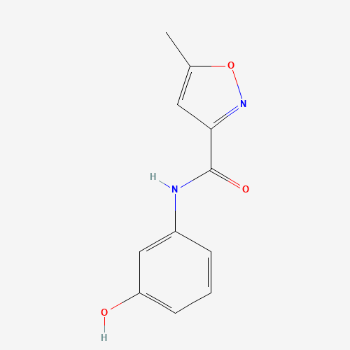 N-(3-Hydroxyphenyl)-5-methylisoxazole-3-carboxamide (CAS: 688051-07-2) - Chemical Structure and Molecular Formula 