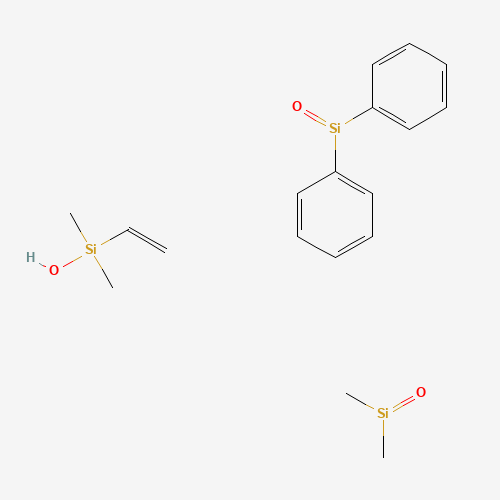 VINYL TERMINATED DIPHENYLSILOXANE, DIMETHYLSILOXANE COPOLYMER (CAS: 68951-96-2) - Chemical Structure and Molecular Formula 