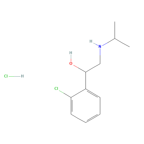 clorprenaline hydrochloride (CAS: 6933-90-0) - Chemical Structure and Molecular Formula 