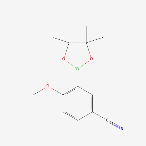 5-CYANO-2-METHOXYPHENYLBORONIC ACID PINACOL ESTER (CAS: 706820-96-4) - Chemical Structure and Molecular Formula 