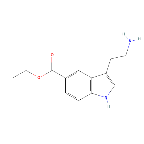 5-ethoxycarbonyltryptamine (CAS: 7272-54-0) - Chemical Structure and Molecular Formula 