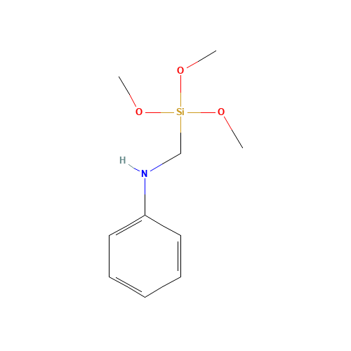 N-((Trimethoxysilyl)methyl)aniline (CAS: 77855-73-3) - Chemical Structure and Molecular Formula 