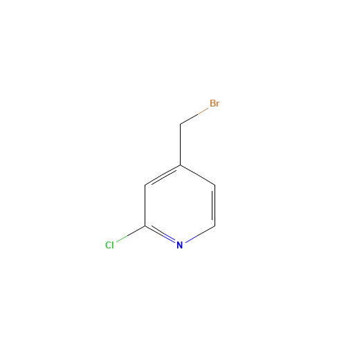 4-(bromomethyl)-2-chloropyridine (CAS: 83004-15-3) - Chemical Structure and Molecular Formula 