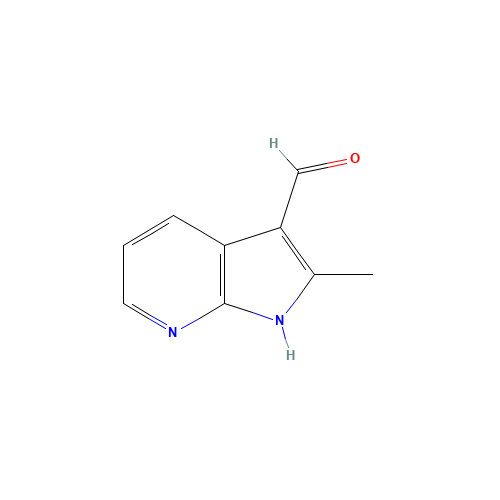 2-Methyl-1H-pyrrolo[2,3-b]pyridine-3-carbaldehyde (CAS: 858275-30-6) - Chemical Structure and Molecular Formula 