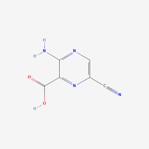 3-amino-6-cyanopyrazine-2-carboxylic acid (CAS: 863909-83-5) - Chemical Structure and Molecular Formula 