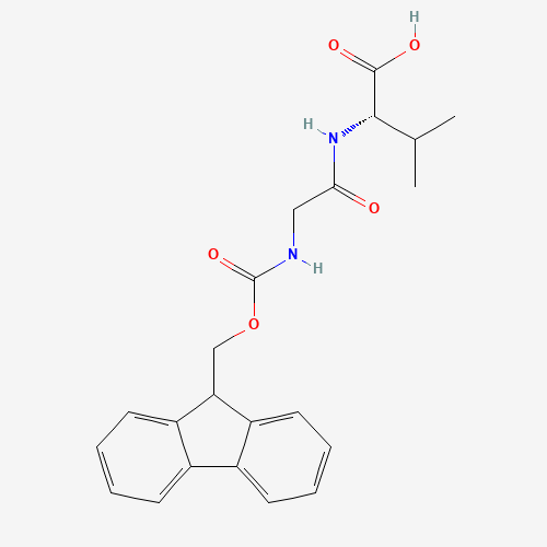 Fmoc-Gly-Val-OH (CAS: 86895-14-9) - Chemical Structure and Molecular Formula 