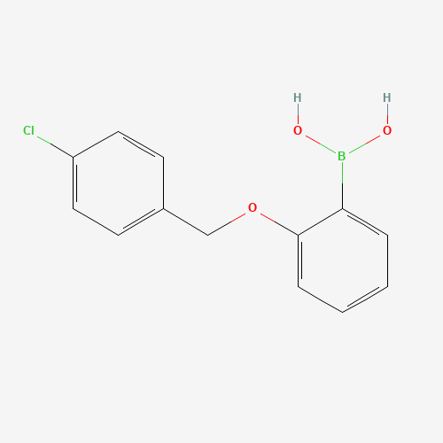 2-(4-CHLOROPHENYLMETHOXY)PHENYLBORONIC ACID (CAS: 871125-95-0) - Chemical Structure and Molecular Formula 