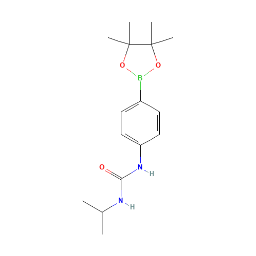 1-Isopropyl-3-(4-(4,4,5,5-tetramethyl-1,3,2-dioxaborolan-2-yl)phenyl)urea (CAS: 874291-02-8) - Chemical Structure and Molecular Formula 