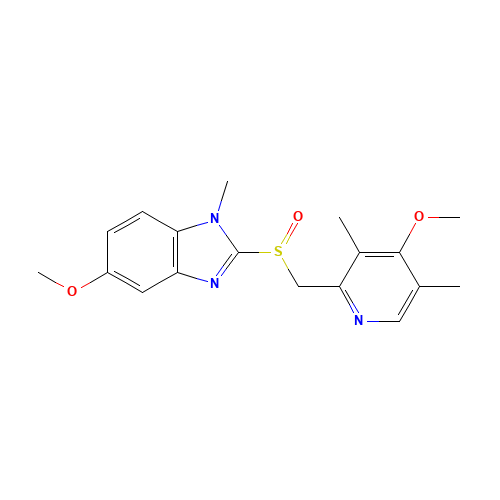 N-Methyl Omeprazole(Mixture of isomers with the methylated nitrogens of imidazole) (CAS: 89352-76-1) - Related Chemical Product