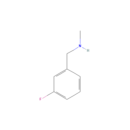 3-Fluoro-N-methylbenzylamine (CAS: 90389-84-7) - Chemical Structure and Molecular Formula 