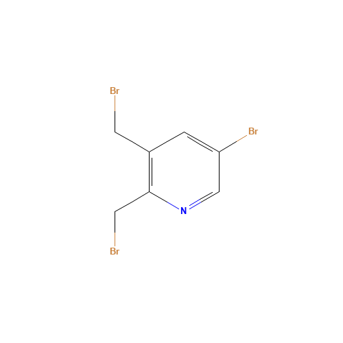 5-BroMo-2,3-bis-broMoMethyl-pyridine (CAS: 905273-34-9) - Chemical Structure and Molecular Formula 