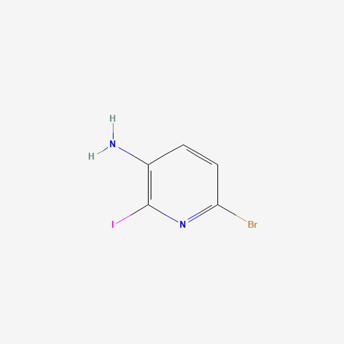 6-Bromo-2-iodopyridin-3-amine (CAS: 915006-52-9) - Chemical Structure and Molecular Formula 