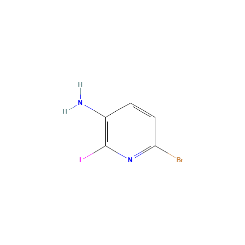 6-Bromo-2-iodopyridin-3-amine (CAS: 915006-52-9) - Chemical Structure and Molecular Formula 